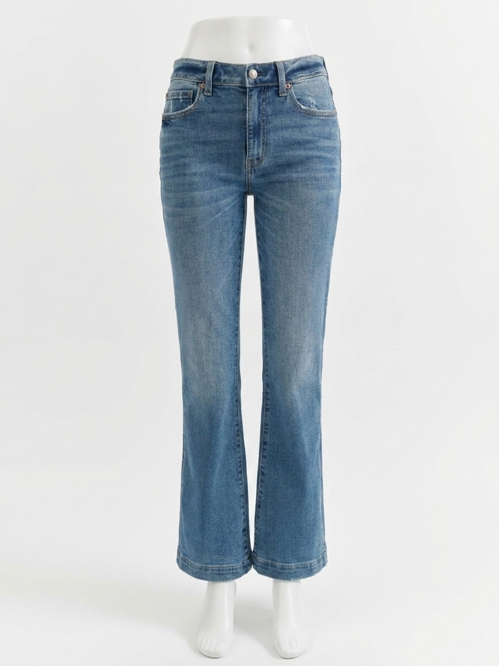 NEW DAZE heartbreaker mid rise flare jean in blue